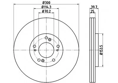 Тормозной диск PRO HELLA купить