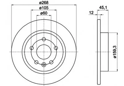 Тормозной диск PRO HELLA купить