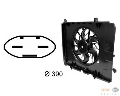 Вентилятор, охлаждение двигателя BEHR HELLA SERVICE HELLA купить