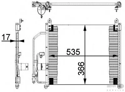 Конденсатор, кондиционер BEHR HELLA SERVICE HELLA купить