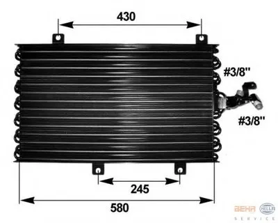 Конденсатор, кондиционер BEHR HELLA SERVICE HELLA купить
