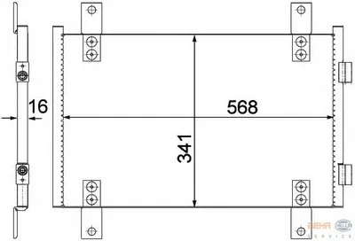 Конденсатор, кондиционер BEHR HELLA SERVICE HELLA купить