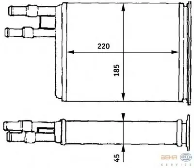 Теплообменник, отопление салона BEHR HELLA SERVICE купить