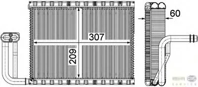Испаритель, кондиционер BEHR HELLA SERVICE HELLA купить