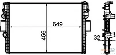 Радиатор, охлаждение двигателя BEHR HELLA SERVICE HELLA купить