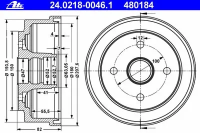 Тормозной барабан ATE купить