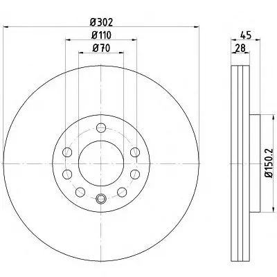 Тормозной диск PRO HELLA PAGID купить