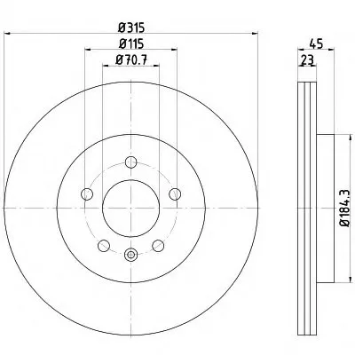Тормозной диск PRO HELLA PAGID купить