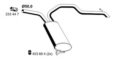 Глушитель выхлопных газов конечный ERNST купить