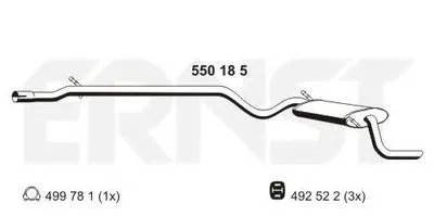 Глушитель выхлопных газов конечный ERNST купить