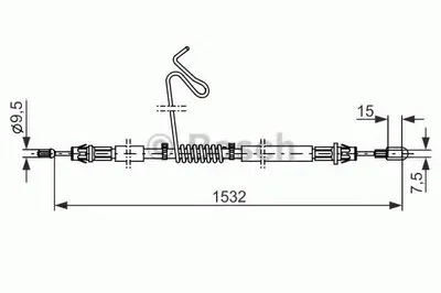 Трос, стояночная тормозная система BOSCH купить