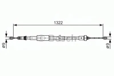 Трос, стояночная тормозная система BOSCH купить