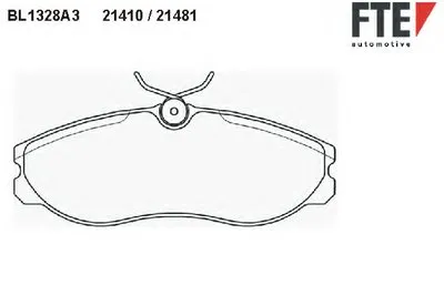 Комплект тормозных колодок, дисковый тормоз FTE купить