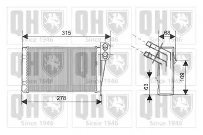 Теплообменник, отопление салона QUINTON HAZELL купить