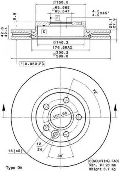 Тормозной диск COATED DISC LINE BREMBO купить
