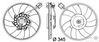 Вентилятор, охлаждение двигателя BEHR HELLA SERVICE купить