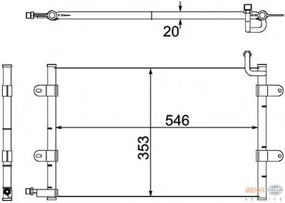 Конденсатор, кондиционер BEHR HELLA SERVICE купить