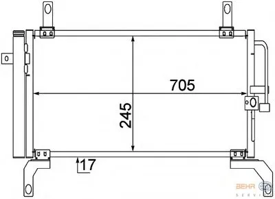 Конденсатор, кондиционер BEHR HELLA SERVICE купить