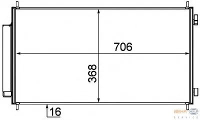 Конденсатор, кондиционер BEHR HELLA SERVICE купить