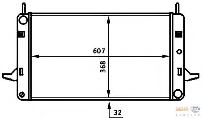 Радиатор, охлаждение двигателя BEHR HELLA SERVICE купить