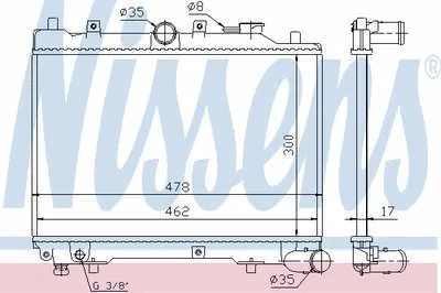 Радиатор, охлаждение двигателя NISSENS купить