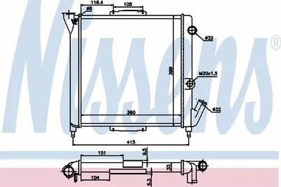 Радиатор, охлаждение двигателя NISSENS купить