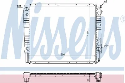 Радиатор, охлаждение двигателя NISSENS купить