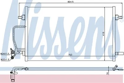 Конденсатор, кондиционер NISSENS купить