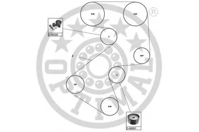 Комплект ремня ГРМ OPTIMAL купить