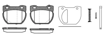 Комплект тормозных колодок, дисковый тормоз REMSA купить