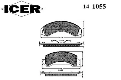 Комплект тормозных колодок, дисковый тормоз ICER купить