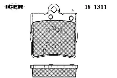 Комплект тормозных колодок, дисковый тормоз ICER купить
