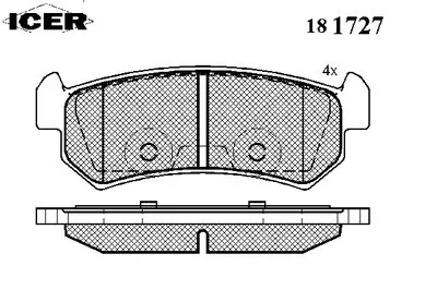 Комплект тормозных колодок, дисковый тормоз ICER купить