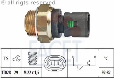 Термовыключатель, вентилятор радиатора FACET купить
