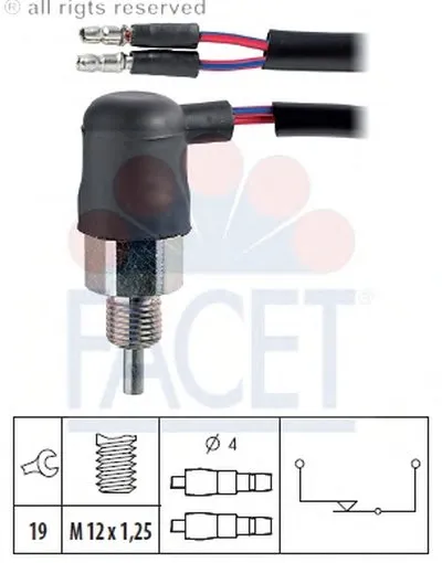 Выключатель, фара заднего хода FACET купить