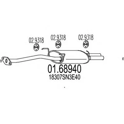 Глушитель выхлопных газов конечный MTS купить
