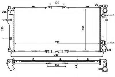 Радиатор, охлаждение двигателя NRF купить