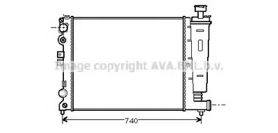 Радиатор, охлаждение двигателя AVA QUALITY COOLING купить