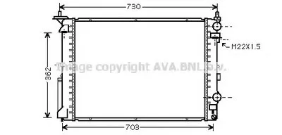 Радиатор, охлаждение двигателя AVA QUALITY COOLING купить