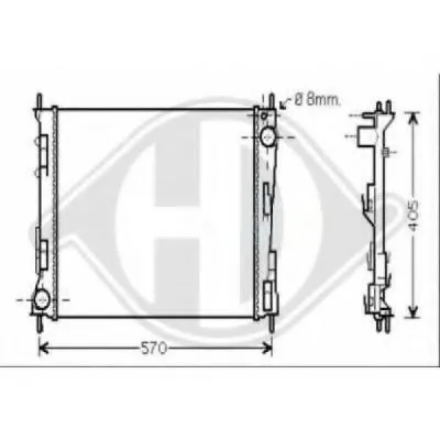 Радиатор, охлаждение двигателя DIEDERICHS купить