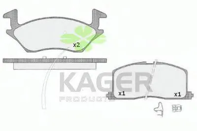 Комплект тормозных колодок, дисковый тормоз KAGER купить