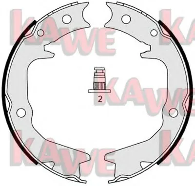 Комплект тормозных колодок, стояночная тормозная система KAWE купить