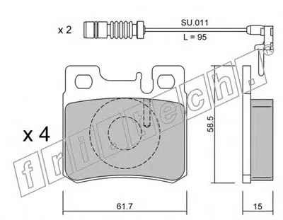 Комплект тормозных колодок, дисковый тормоз fri.tech. купить