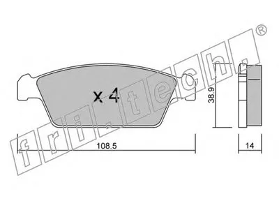 Комплект тормозных колодок, дисковый тормоз fri.tech. купить