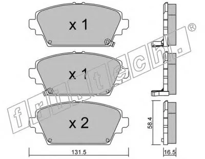 Комплект тормозных колодок, дисковый тормоз fri.tech. купить