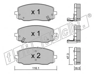 Комплект тормозных колодок, дисковый тормоз fri.tech. купить