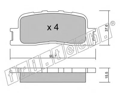 Комплект тормозных колодок, дисковый тормоз fri.tech. купить