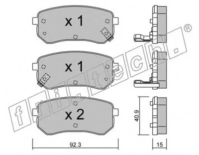 Комплект тормозных колодок, дисковый тормоз fri.tech. купить