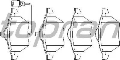 Комплект тормозных колодок, дисковый тормоз TOPRAN купить