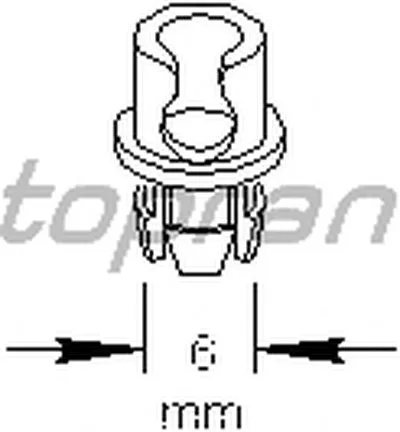 Зажим, молдинг / защитная накладка TOPRAN купить